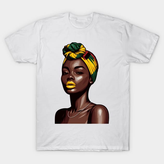 Black Woman Afrocentric T-Shirt by Graceful Designs